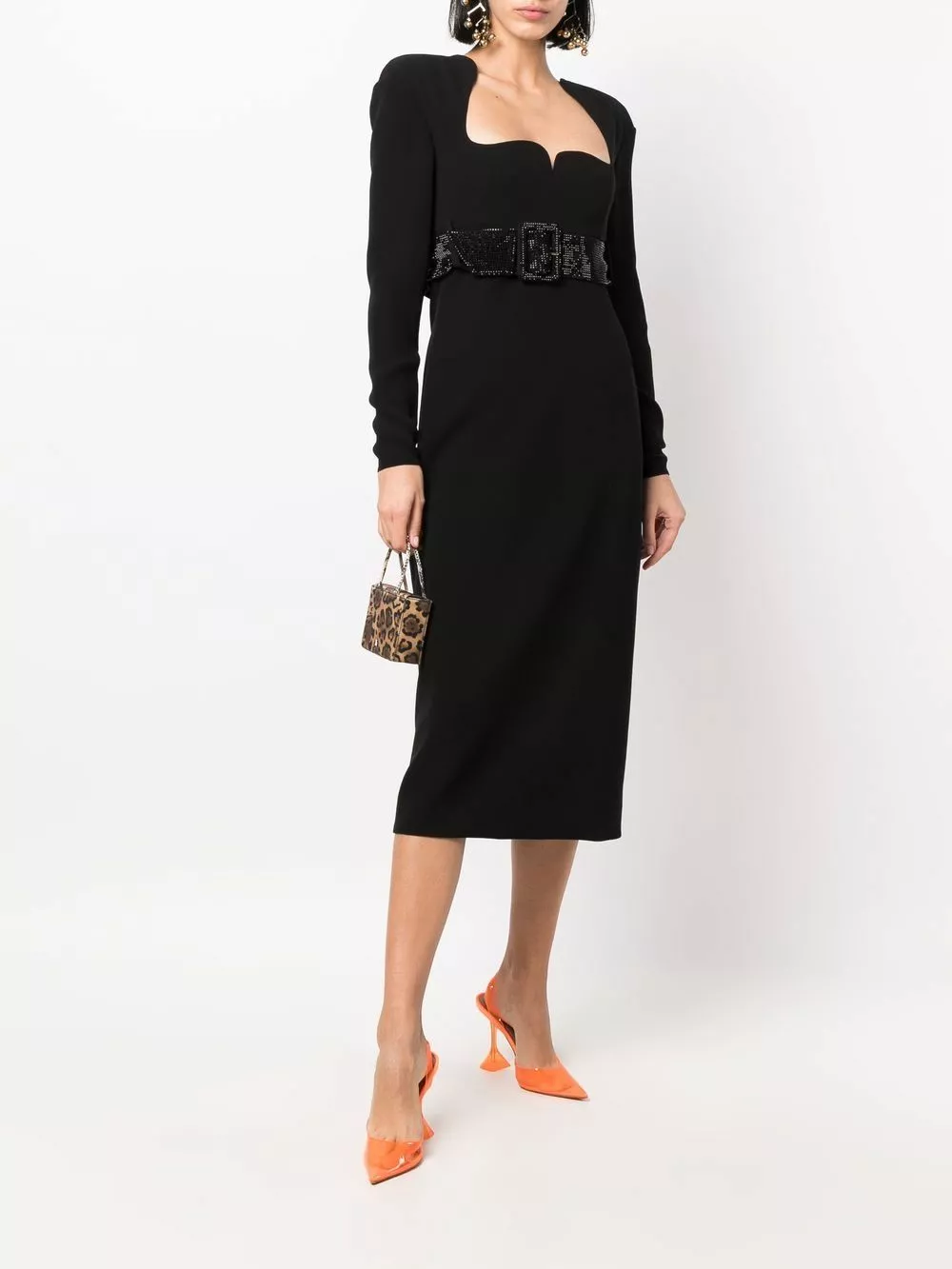 Versace Belted silk midi dress 4 Versace belted silk midi dress