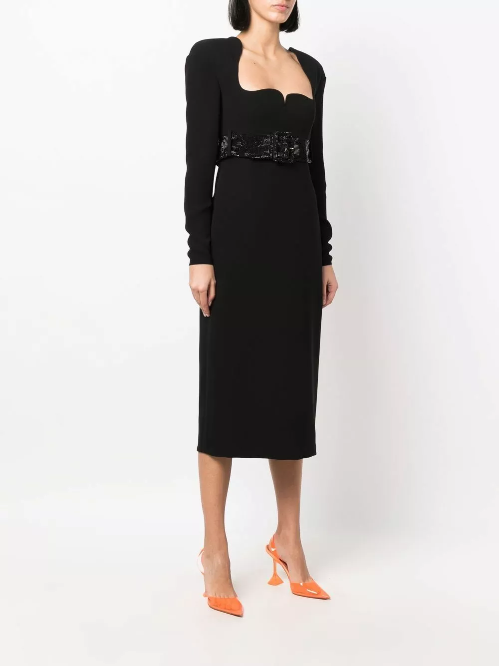 Versace Belted silk midi dress 5 Versace belted silk midi dress