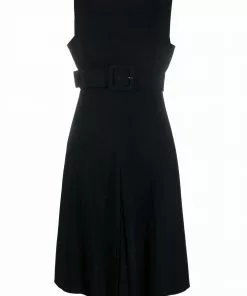 Versace belted sleeveless dress