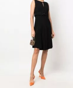 Versace belted sleeveless dress