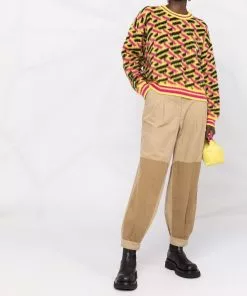 Versace monogram pattern crew-neck jumper