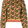 Versace monogram pattern crew-neck jumper