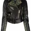 Versace La Greca stitched biker jacket 2 Versace La Greca stitched biker jacket