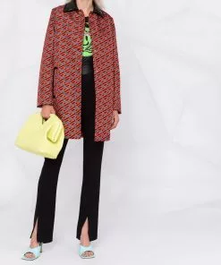 Versace La Greca pattern overcoat