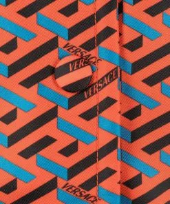 Versace La Greca pattern overcoat