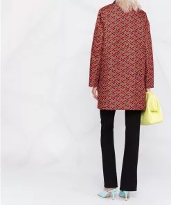 Versace La Greca pattern overcoat