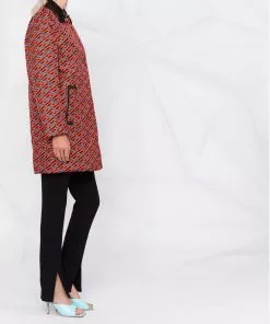 Versace La Greca pattern overcoat