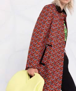 Versace La Greca pattern overcoat