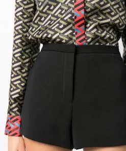 Versace high-waisted crepe shorts