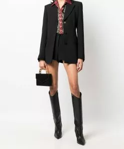 Versace high-waisted crepe shorts