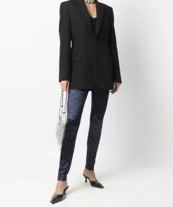 Versace La Grecca-print leggings