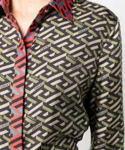 Versace La Greca silk shirt