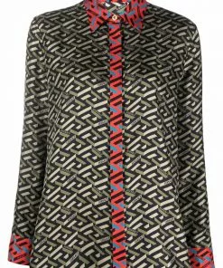 Versace La Greca silk shirt