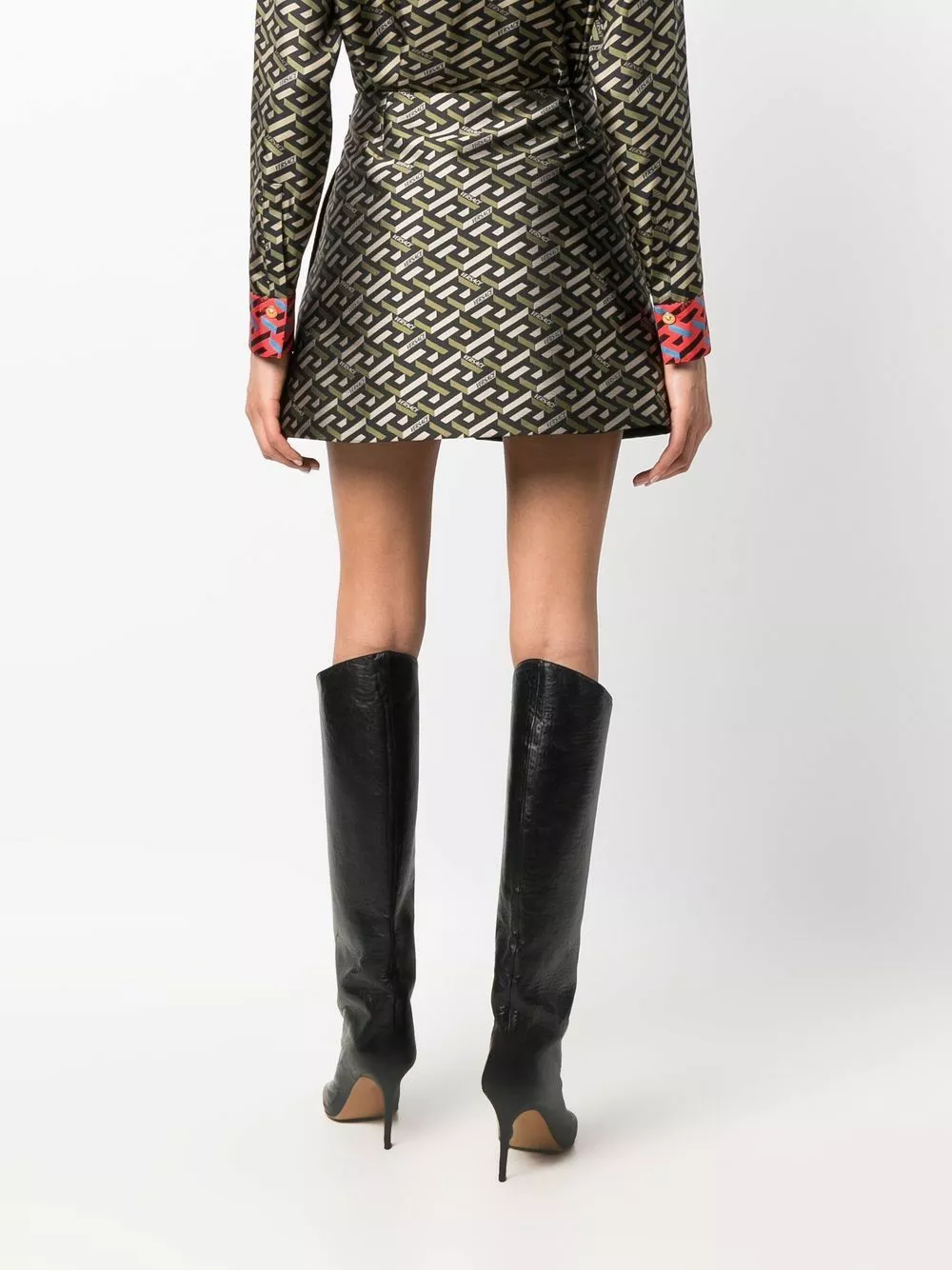 Versace La Greca high waist miniskirt 6 Versace La Greca high-waist miniskirt