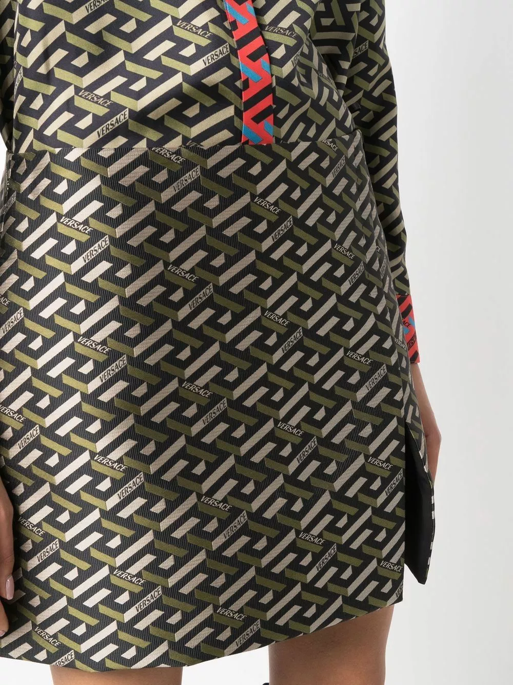 Versace La Greca high waist miniskirt 7 Versace La Greca high-waist miniskirt