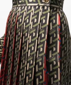 Versace La Greca silk miniskirt