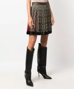 Versace La Greca silk miniskirt