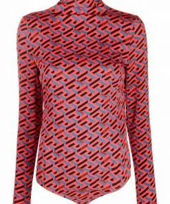 Versace La Greca print bodysuit