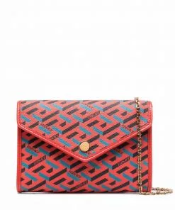 Versace La Greca Signature crossbody pouch