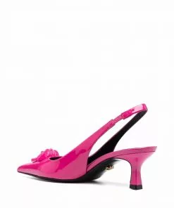 Versace Medusa-plaque slingback pumps