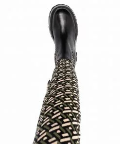 Versace Multi panel ridged sole boots 9 Versace multi-panel ridged-sole boots