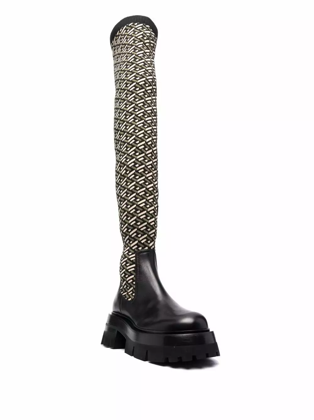 Versace Multi panel ridged sole boots 4 Versace multi-panel ridged-sole boots