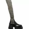 Versace multi-panel ridged-sole boots
