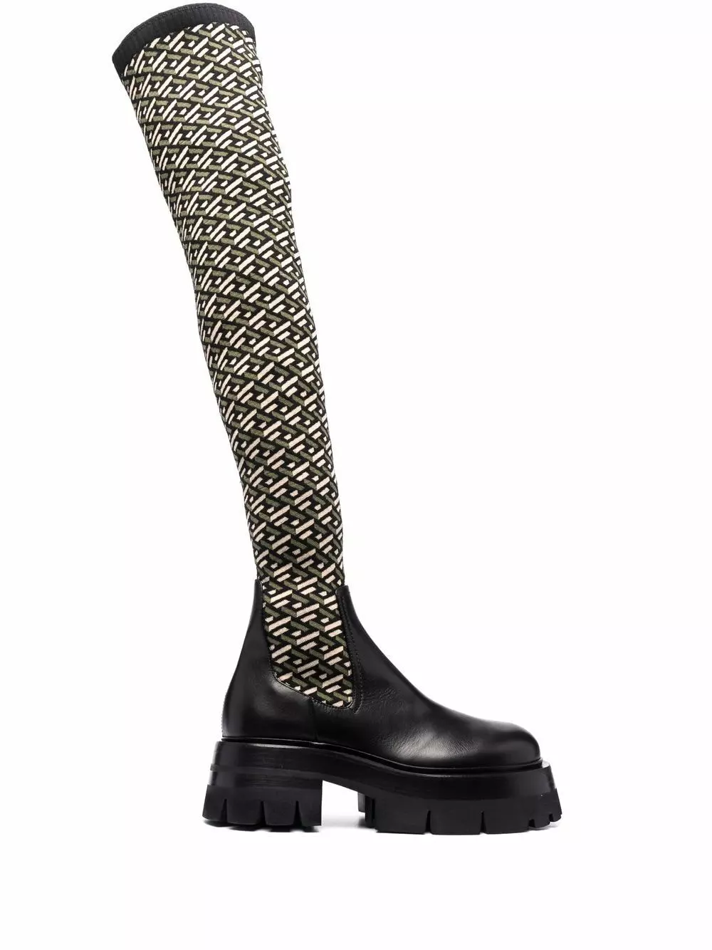 Versace Multi panel ridged sole boots 3 Versace multi-panel ridged-sole boots