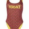 Versace geometric-print swimsuit
