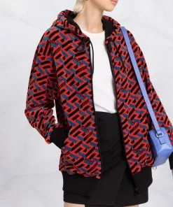 Versace La Greca-print hoodie