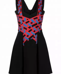 Versace La Greca sleeveless mini dress