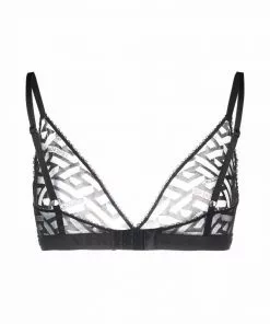Versace Greca Signature tulle bralette