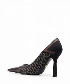 Versace La Greca Signature pointed-toe pumps