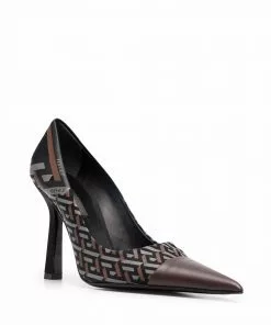 Versace La Greca Signature pointed-toe pumps