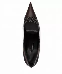 Versace La Greca Signature pointed-toe pumps