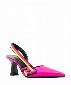Versace La Greca slingback pumps