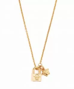 Versace padlock-pendant necklace
