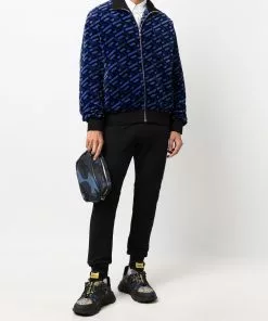 Versace graphic-print zip-fastening jacket