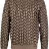 Versace Greca logo-print crew neck jumper