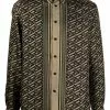 Versace geometric-print silk shirt