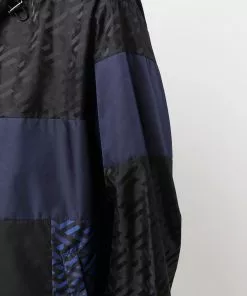 Versace panelled logo-print track jacket