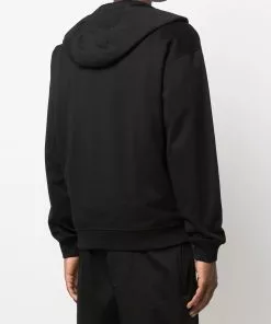 Versace logo-print zipped hoodie