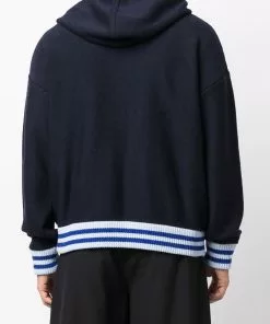 Versace La Greca knitted zip-up hoodie