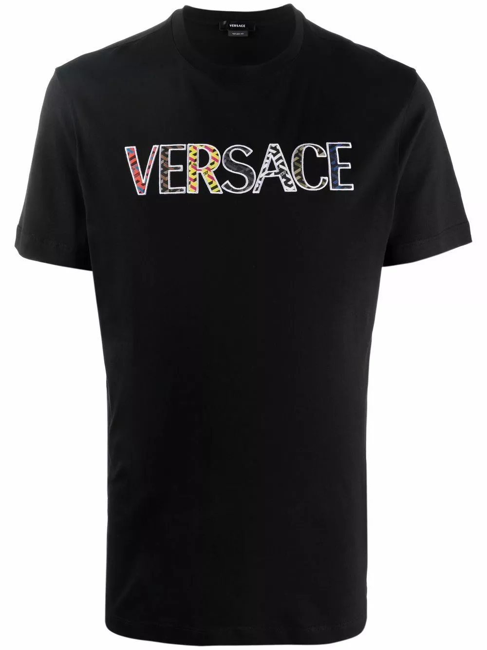 Versace Embroidered logo cotton T shirt 3 Versace embroidered logo cotton T-shirt