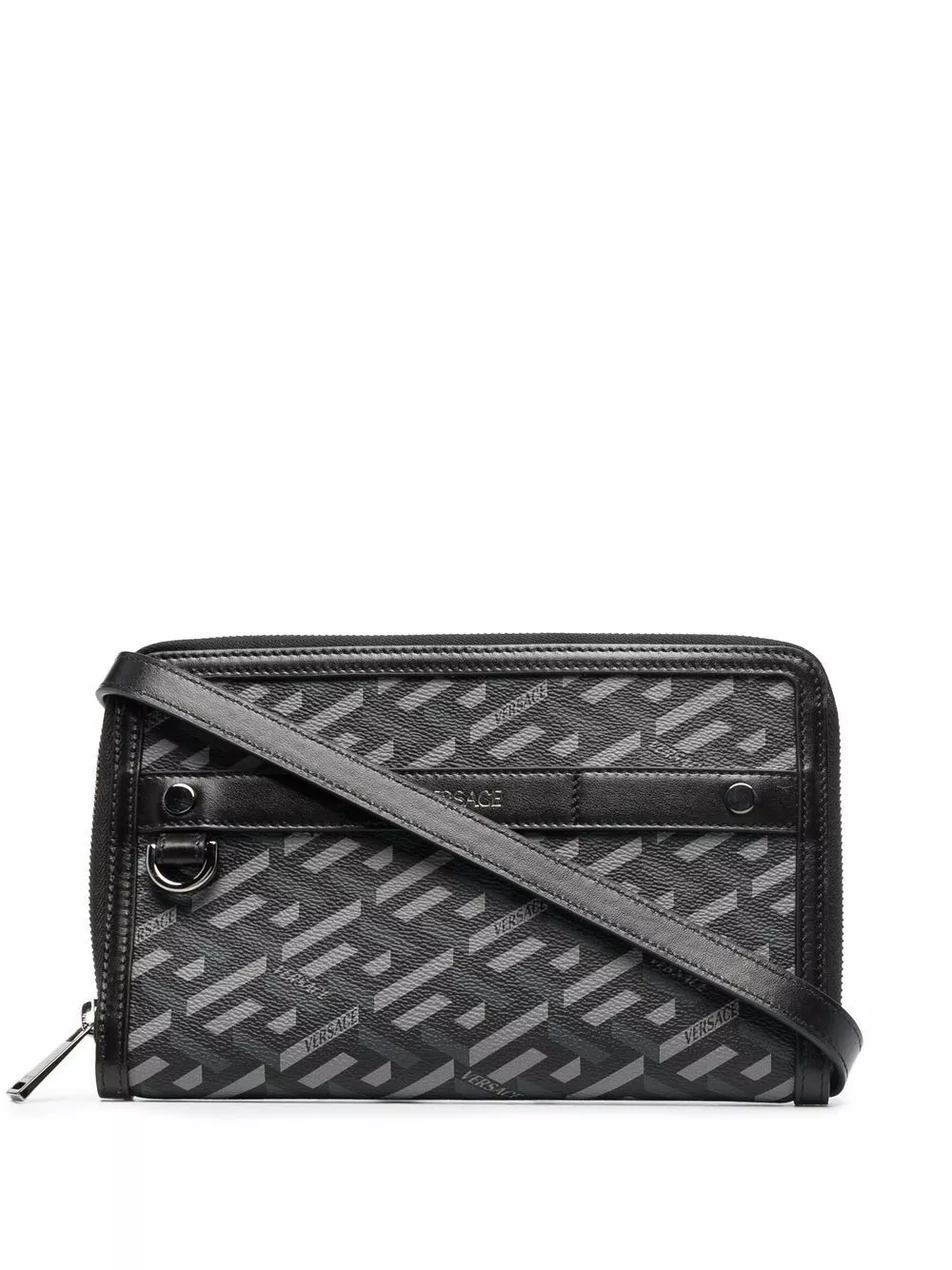 Versace Greca logo print leather clutch bag 4 Versace Greca logo-print leather clutch bag