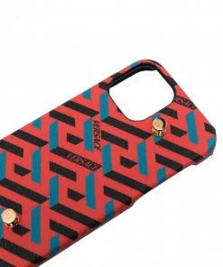 Versace patterned logo-print phone case