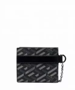 Versace La Greca print cardholder