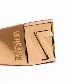 Versace La Greca engraved ring