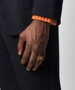 Versace La Greca engraved ring