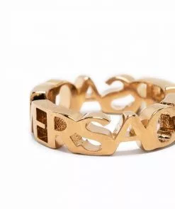 Versace logo letter ring